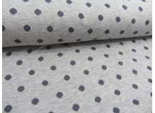 Jaquard Jersey Doubleface Dots grau